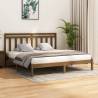 Bed Frame Honey Brown Solid Wood 200x200 cm Colour honey brown Size 200 x 200 cm 