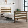 Bed Frame Solid Wood Pine 90x200 cm Honey Brown Colour honey brown Size 90 x 200 cm 