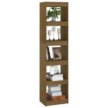 Honey Brown Book Cabinet & Room Divider - Solid Pinewood