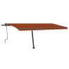 Freestanding Manual Retractable Awning 500x300 cm - Orange/Brown