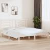 Bed Frame White Solid Wood 180x200 cm Super King Size Colour white Size 180 x 200 cm 