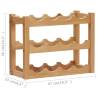 Stunning Solid Oak Wine Rack for 12 Bottles - Rustic Design