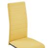 Cantilever Dining Chairs Set of 4 - Yellow Fabric | Hipomarket