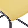 Cantilever Dining Chairs Set of 4 - Yellow Fabric | Hipomarket