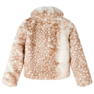 Kids' Faux Fur Coat in Cognac | Stylish & Comfortable Outerwear