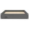 Stylish Grey Dog Bed - Solid Wood Pine | 61.5x49x9 cm