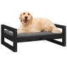 Stylish Dog Bed in Black | Solid Pine Wood - Hipomarket