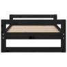 Stylish Dog Bed in Black | Solid Pine Wood - Hipomarket