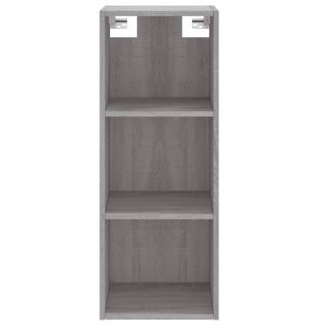 Elegant Highboard Grey Sonoma - 34.5x34x180 cm | Hipomarket