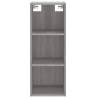 Elegant Highboard Grey Sonoma - 34.5x34x180 cm | Hipomarket