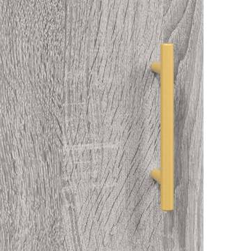 Elegant Highboard Grey Sonoma - 34.5x34x180 cm | Hipomarket