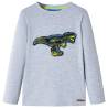 Kids' T-shirt with Long Sleeves Grey Melange 92 Colour grey Size 92 (1.5-2y) 