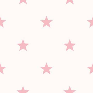 Noordwand Friends & Coffee Little Stars Wallpaper - Pink & White