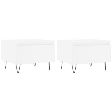 Stylish White Coffee Tables - Set of 2 | Hipo Market