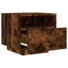 Stylish Smoked Oak Bedside Cabinets with LED Lights - 2 pcs