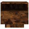 Stylish Smoked Oak Bedside Cabinets with LED Lights - 2 pcs