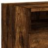 Stylish Smoked Oak Bedside Cabinets with LED Lights - 2 pcs