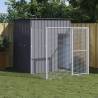 Dog House with Run Anthracite 165x251x181 cm Galvanised Steel Colour anthracite Size 165 x 251 x 181 cm 