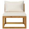 3 Piece Garden Lounge Set with Cushions - Solid Wood Acacia