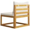 3 Piece Garden Lounge Set with Cushions - Solid Wood Acacia