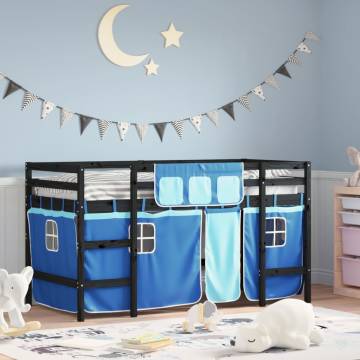 Kids' Loft Bed with Curtains | Solid Pine, Space Optimizing Fun