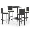 5 Piece Garden Bar Set with Cushions - Stylish & Comfortable