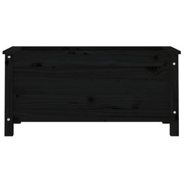 Garden Planter Black Solid Wood Pine - 82.5x40x39 cm