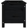 Garden Planter Black Solid Wood Pine - 82.5x40x39 cm