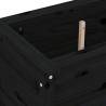 Garden Planter Black Solid Wood Pine - 82.5x40x39 cm