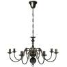 Antique Black Metal Chandelier | Elegant 8 x E14 Bulbs