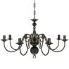 Antique Black Metal Chandelier | Elegant 8 x E14 Bulbs