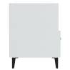 Elegant High Gloss White Bedside Cabinets - 2 pcs Set