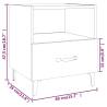 Elegant High Gloss White Bedside Cabinets - 2 pcs Set