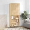 Highboard Sonoma Oak 69.5x34x180 cm Engineered Wood Colour sonoma oak Quantity in Package 1 Model 3 shelves 