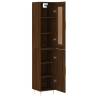 Stylish Highboard in Brown Oak - Engineered Wood | Hipo Market