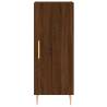 Stylish Highboard in Brown Oak - Engineered Wood | Hipo Market