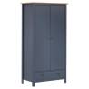 2-Door Wardrobe Hill Grey 89x50x170 cm Solid Pine Wood Colour grey Quantity in Package 1 Amount 