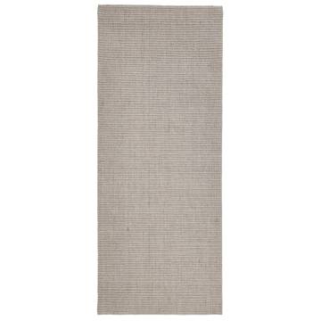 Natural Sisal Rug 80x200 cm in Sand - Durable & Stylish