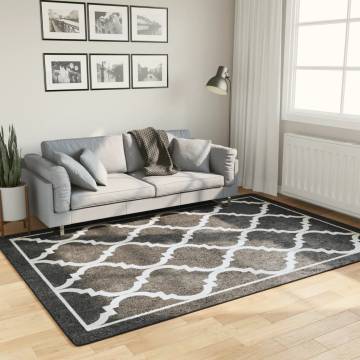 Washable Black and White Rug 160x230 cm - Anti Slip