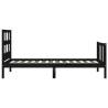 Black Small Single Bed Frame with Headboard | Hipomarket UK