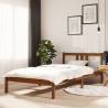 Bed Frame Honey Brown Solid Wood 100x200 cm Colour honey brown Size 100 x 200 cm 