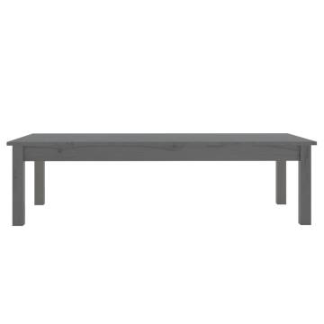 Elegant Grey Coffee Table - Solid Pine Wood, 110x50x30 cm