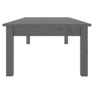 Elegant Grey Coffee Table - Solid Pine Wood, 110x50x30 cm