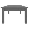 Elegant Grey Coffee Table - Solid Pine Wood, 110x50x30 cm