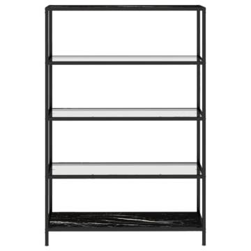 Black Marble & Glass Shelf - Stylish & Sturdy 100x36x168 cm