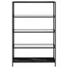 Black Marble & Glass Shelf - Stylish & Sturdy 100x36x168 cm