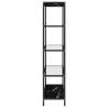 Black Marble & Glass Shelf - Stylish & Sturdy 100x36x168 cm