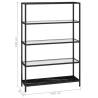 Black Marble & Glass Shelf - Stylish & Sturdy 100x36x168 cm