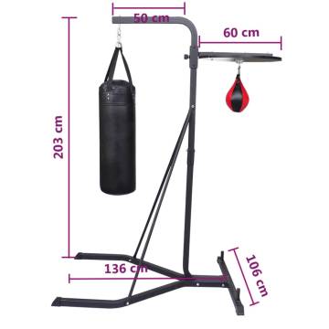 Box Stand 2 Way - Durable Punching Bag Holder & Speedball Plate