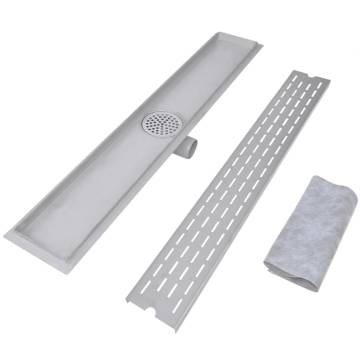 Linear Shower Drain Set - 830x140mm Stainless Steel | HipoMarket